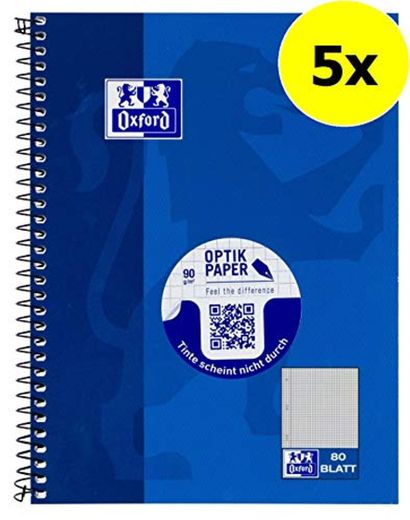 Hamelin Paperbrands 384508028 - Lote de 5 libretas de cuadros