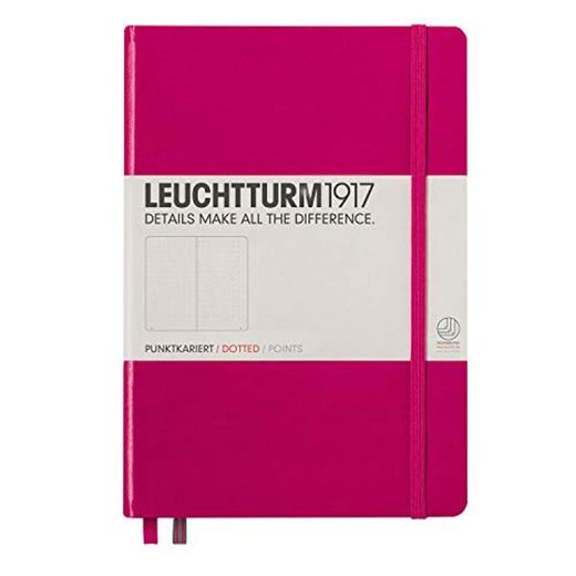 Leuchtturm 1917 A5 Tapa dura, punteada, rosa, 251 páginas