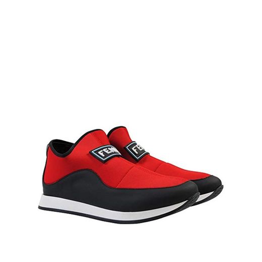 Fendi niños Logo Slip en Entrenadores Rojos Red 39