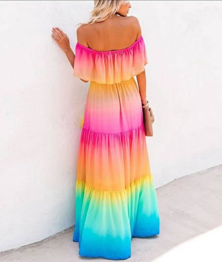 Vestido maxi🧡💜💙💚