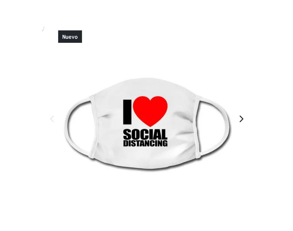 Producto Mascarilla I❤ social distancing