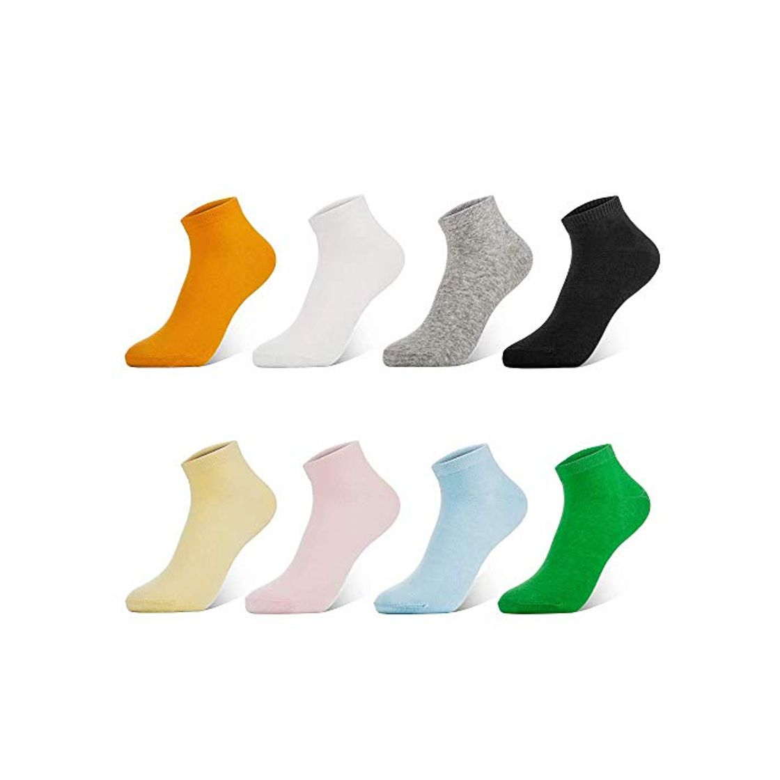 Product Newdora 8 Pares Primavera y Verano Calcetines de Corte Bajo de Algodón