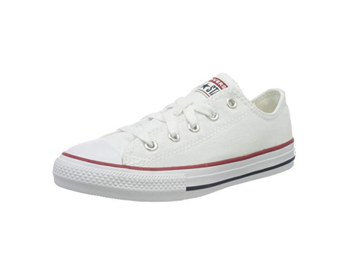 Moda Converse Chuck Taylor All Star, Zapatillas de Lona Infantil, Blanco, 33 EU