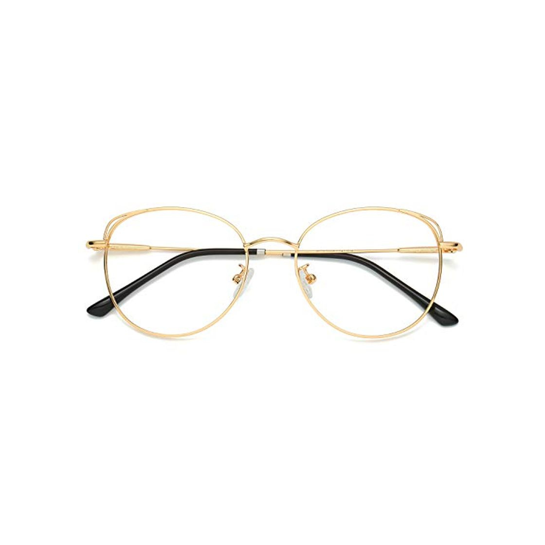 Producto SOJOS Gafas de Filtro de Luz Azul para Computador Lentes Antireflejantes para Mujer Ojo de Gato Marco de metal SJ5027 She Young Con Marco Dorado