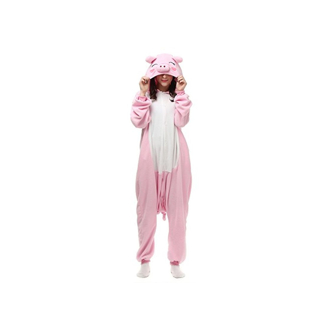 Products Cerdo Rosa Pijamas Enteros Cosplay Adulto Ropa de Dormir Hombre Camisones Disfraces Carnaval Ropa Pijamas de Una Pieza Mujer