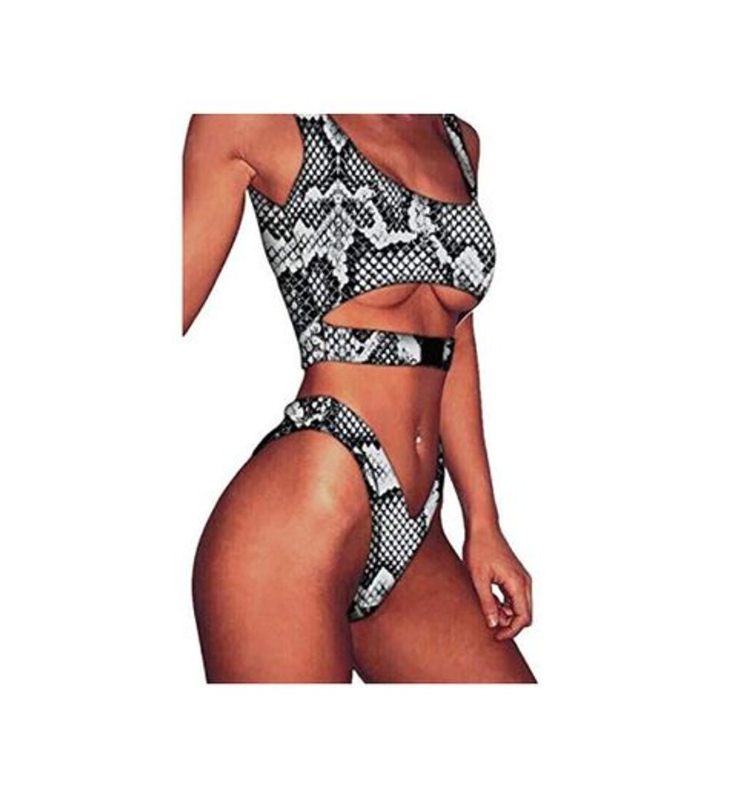 Product Conjunto De Bikini De Dos Piezas con Estampado De Leopardo De Piel de Serpiente S