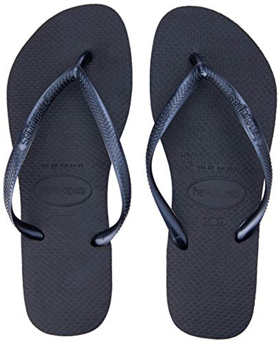 Fashion Havaianas Slim, Chanclas Mujer, Negro