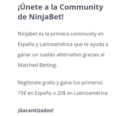 NinjaBet.es: Matched Betting | Como Ganar Dinero Online