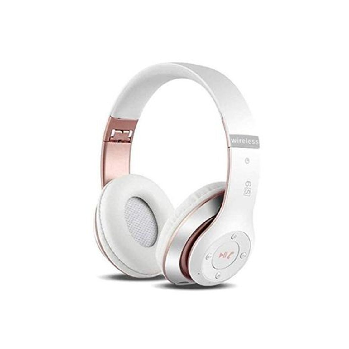Social Auriculares Cerrados Inalámbricos 6S, Alta fidelidad Estéreo Auriculares Estéreo Inalámbricos Plegables, Micrófono