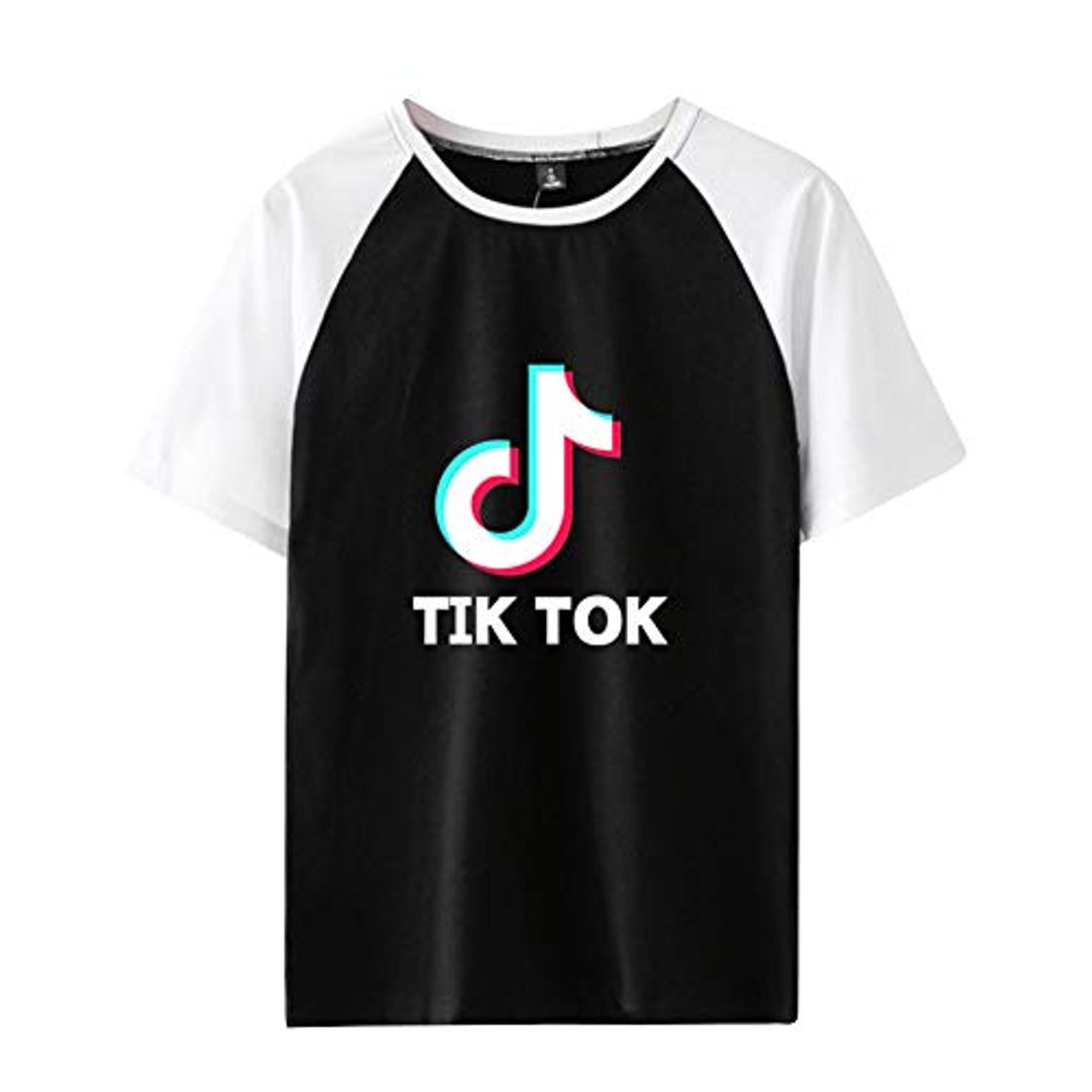 Producto TIK Tok Camiseta Manga Corta Basica Mujer Hombre Sudadera Bicolor Camisa Béisbol Jersey Harajuku Sueter Blusa Cuello Redondo Sweatshirt Verano Pullover Hip Hop Jumper Tunica Top C00605TX1420XL