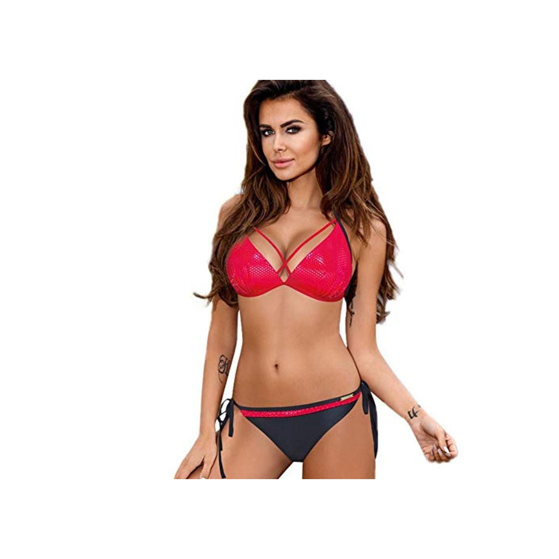 Fashion BBY Bikini Set Bikinis Mujeres Traje de baño Sexy Traje de baño Rojo rosso M