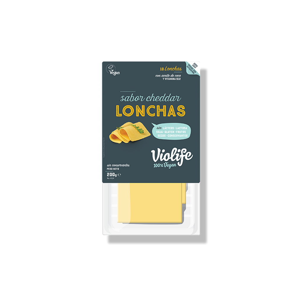 Moda Queso Vegano Cheddar en Lonchas Violife 200 gr