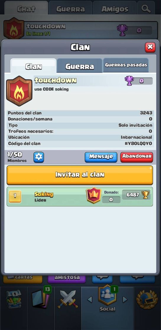 Social Clan para jugar touchdown