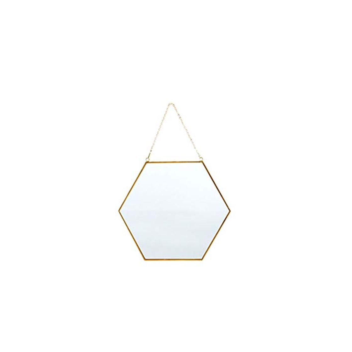 Products Vosarea Espejo de Maquillaje Moderno Metal Colgante Espejo de Pared Hexagonal Geométrico Espejo Decorativo para Apartamento Sala de Estar Dormitorio Dormitorio