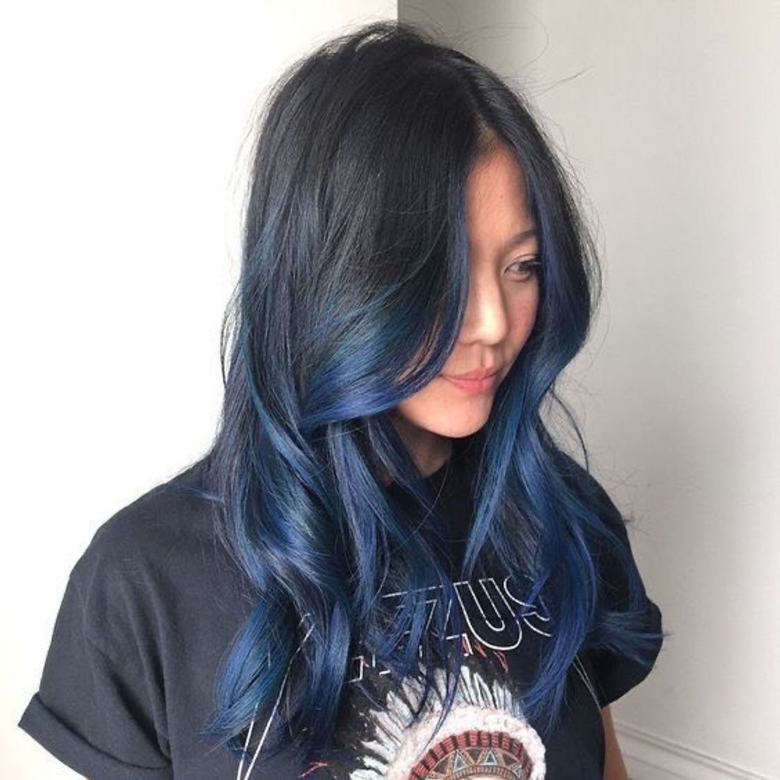 Fashion Cabelo azul 