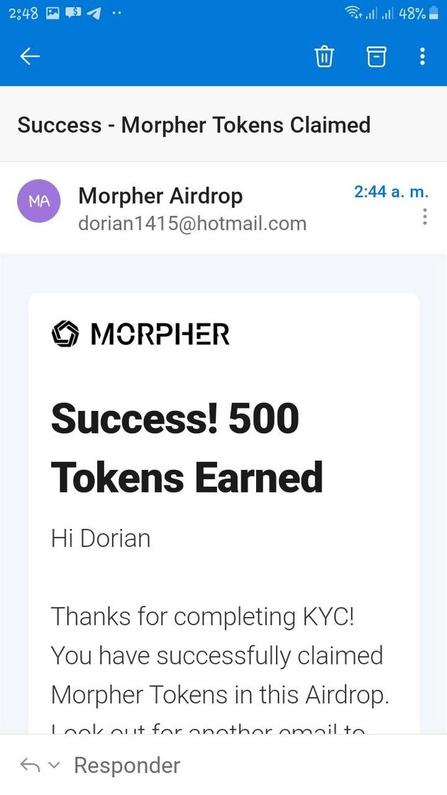 Fashion Airdrop Morpher 500 tokens