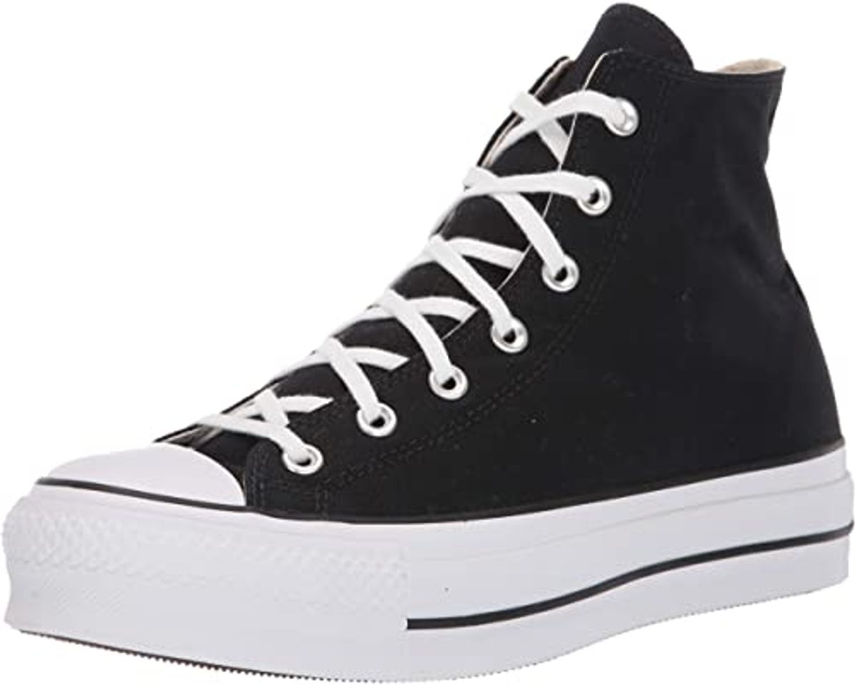 Fashion Converse Chuck Taylor CTAS Lift Hi, Zapatillas para Mujer, Negro