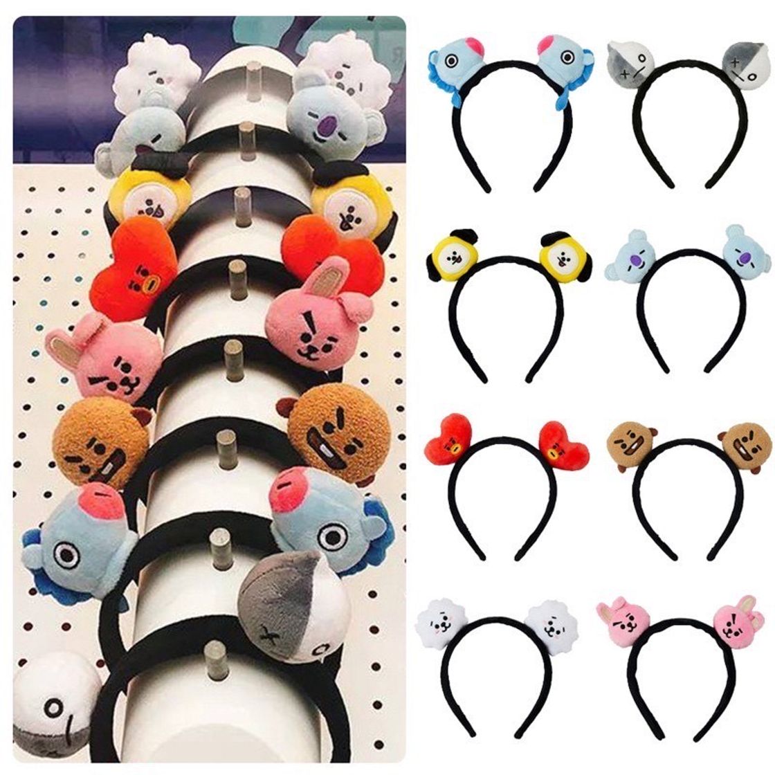 Fashion Faixa de cabelo/arco pelúcia BT21 