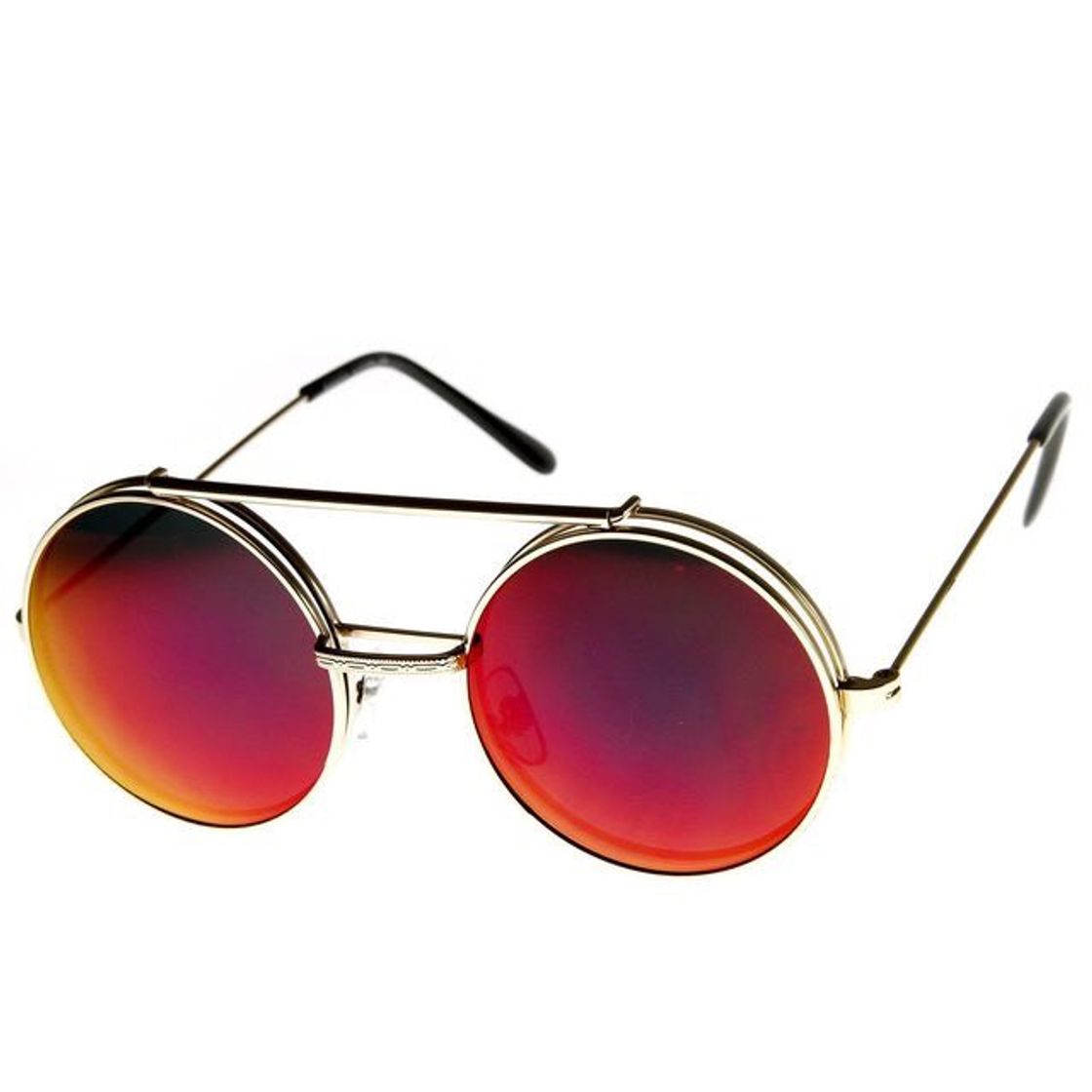 Moda Retro Round Streampunk mirrored lens