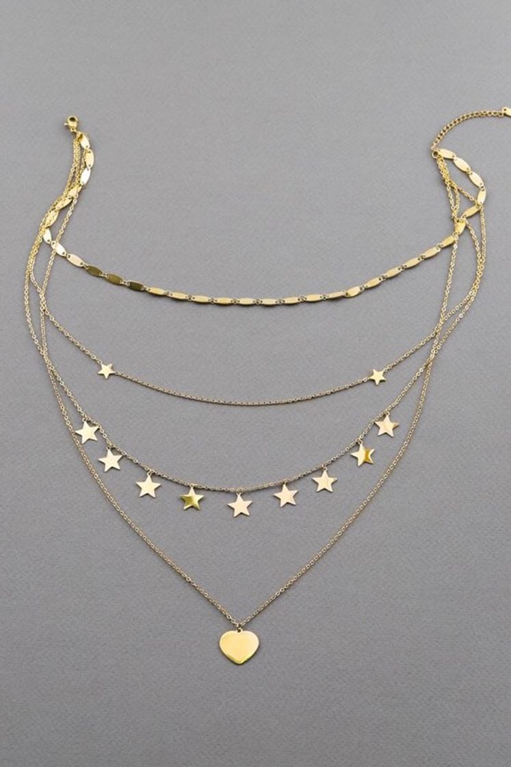 Moda Star-Struck Choker Layered Necklace | Gold (14k)