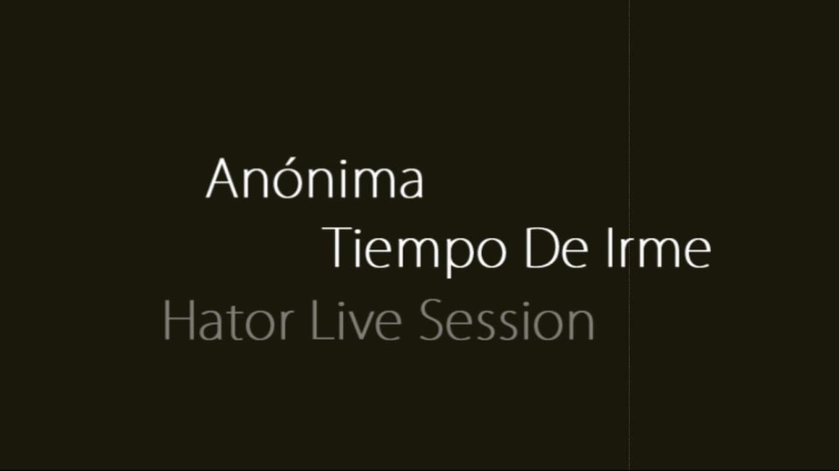 Fashion Tiempo De Irme - Live Session - Anónima - YouTube