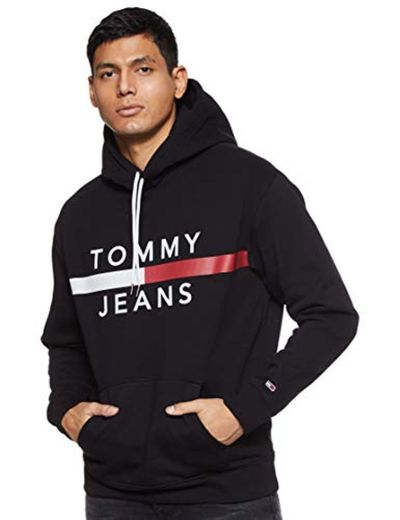 Tommy Jeans Reflective Flag Sudadera con Capucha tomm yblack