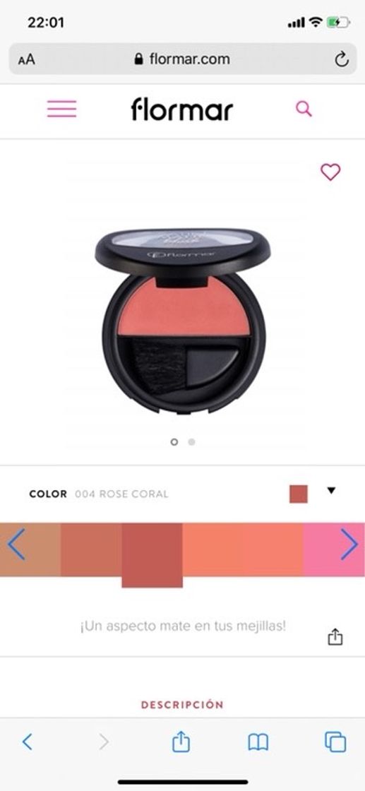 Products ROSE CORAL SATIN MATTE BLUSH ON