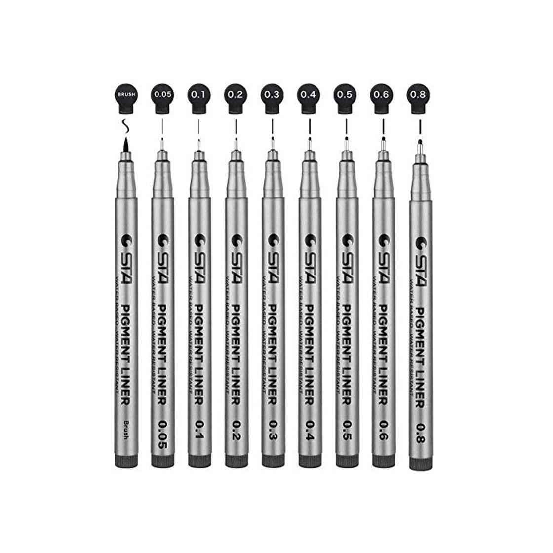 Social Bolígrafos Fineliner Negros