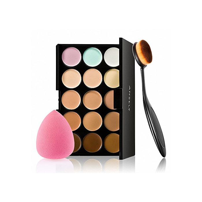 Social Anself - Set de Paleta de Corrector de Maquillaje 15 Colores