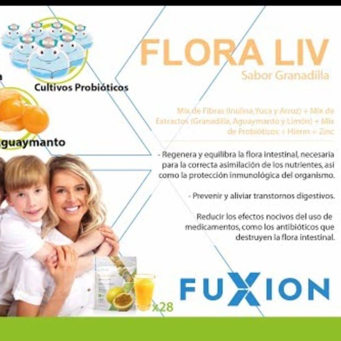 Flora Liv bebida orgánica cargada de miles de probióticos