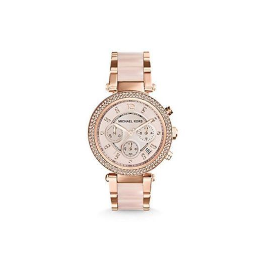 Michael Kors Reloj analogico para Mujer de Cuarzo con Correa en Acero