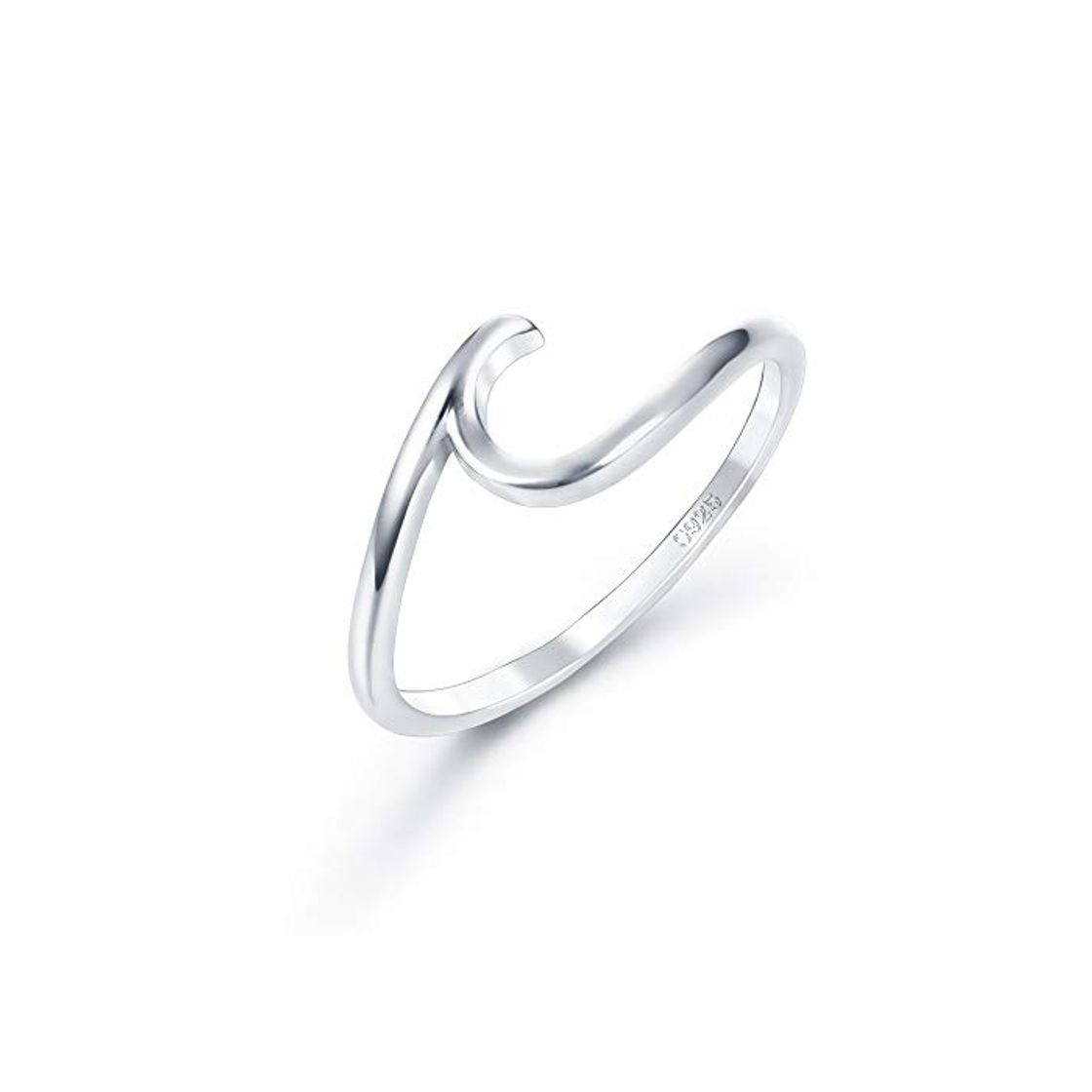 Products sailimue 925 Plata Esterlina Anillos para Mujeres Niñas Anillo Ola Anillos Moda