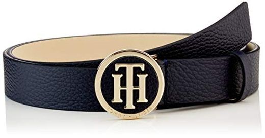 Tommy Hilfiger Th Round Belt 3.0 Cinturón, Azul