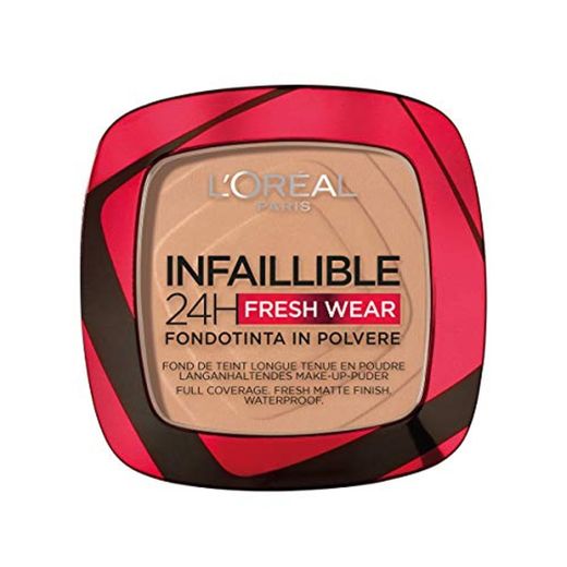 L'Oréal Paris Polvos Compactos Mate Infalible 24H, Larga Duración, Cobertura Media-Alta, Resistente
