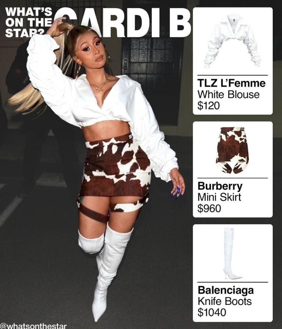 Moda El Outfit de Cardi B en Whats on the Star