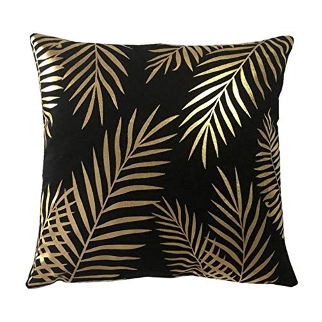 Producto HHOME Black Golden Leaves Cushion Brozing Gold Foil Cushion Decorative Pillows Home