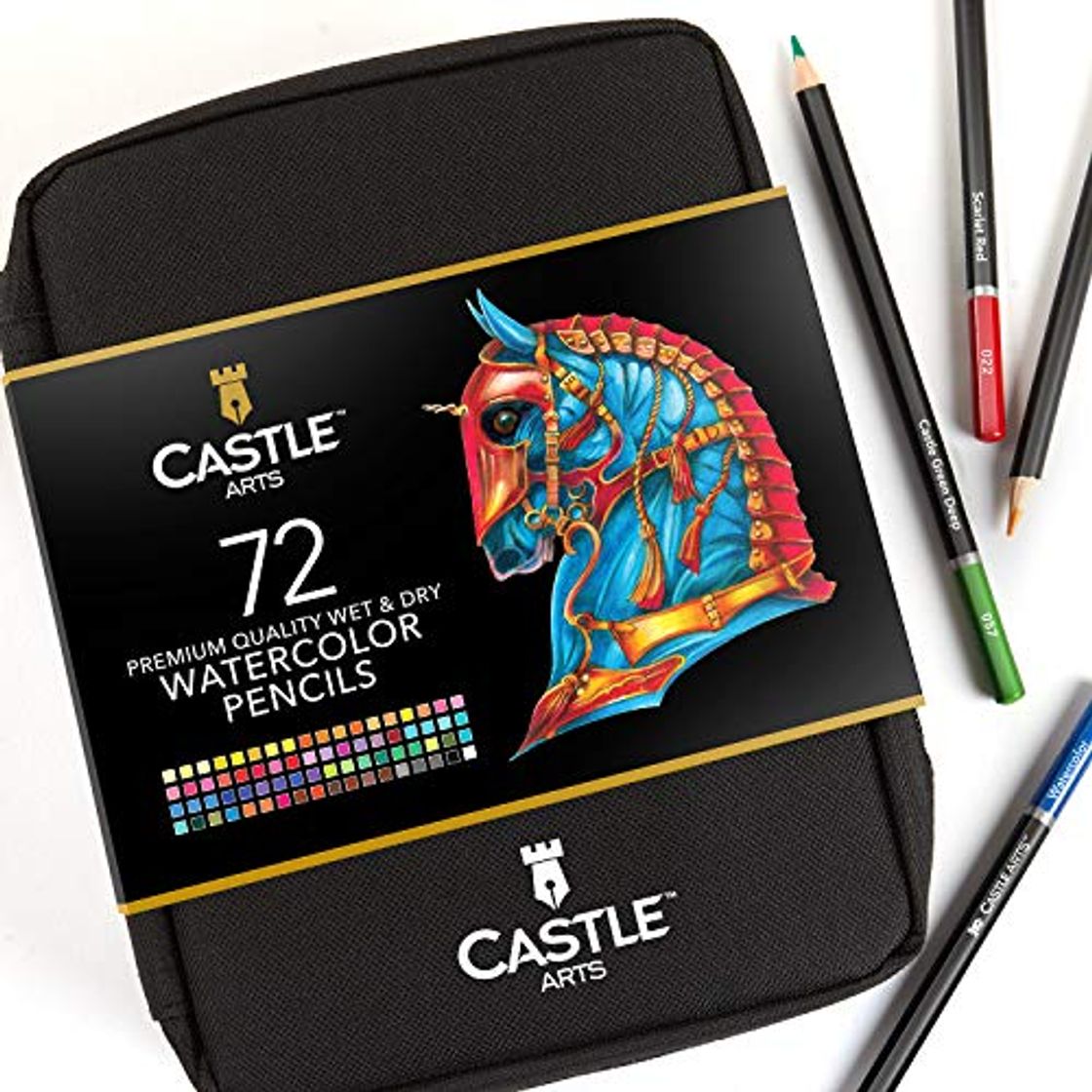 Productos Castle Arts - Juego de 72 lápices de acuarela en estuche con