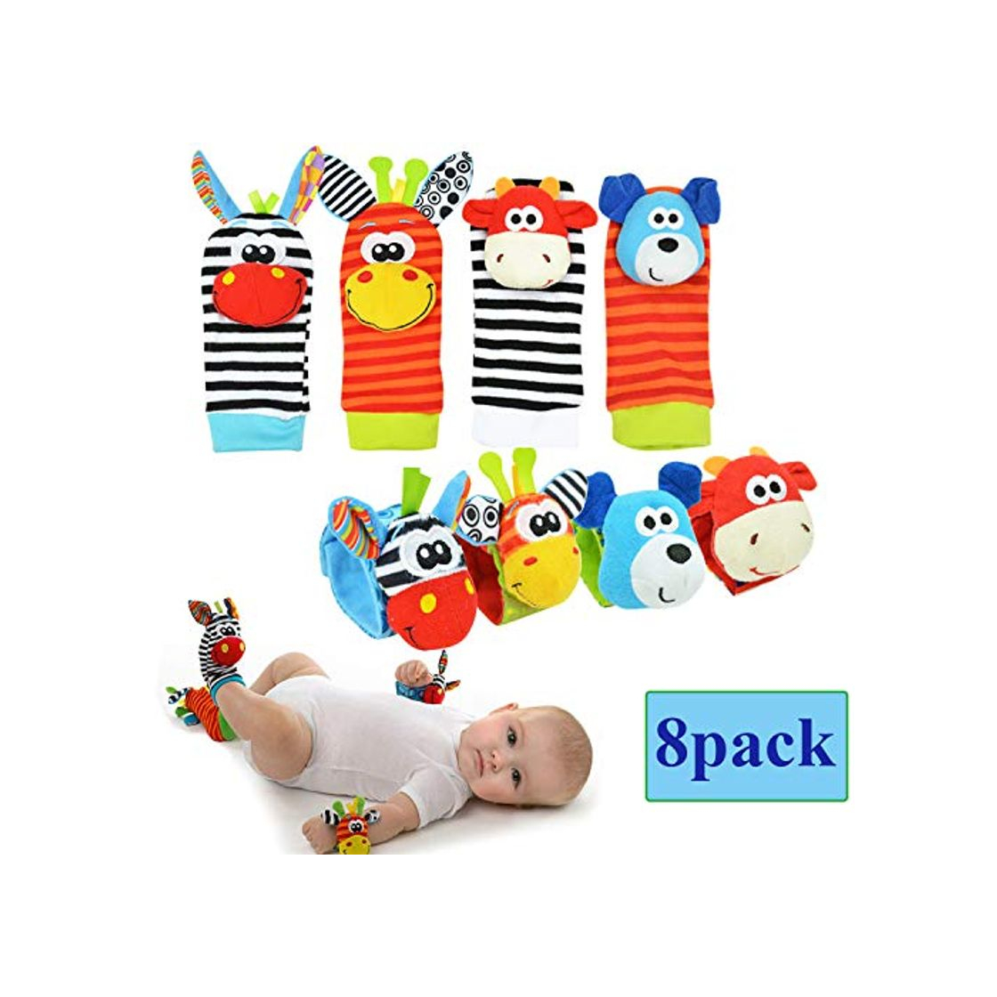 Moda Gudotra (Kit 8 Piezas) 4pcs Juego de Traqueteo de Calcetines para Muñeca