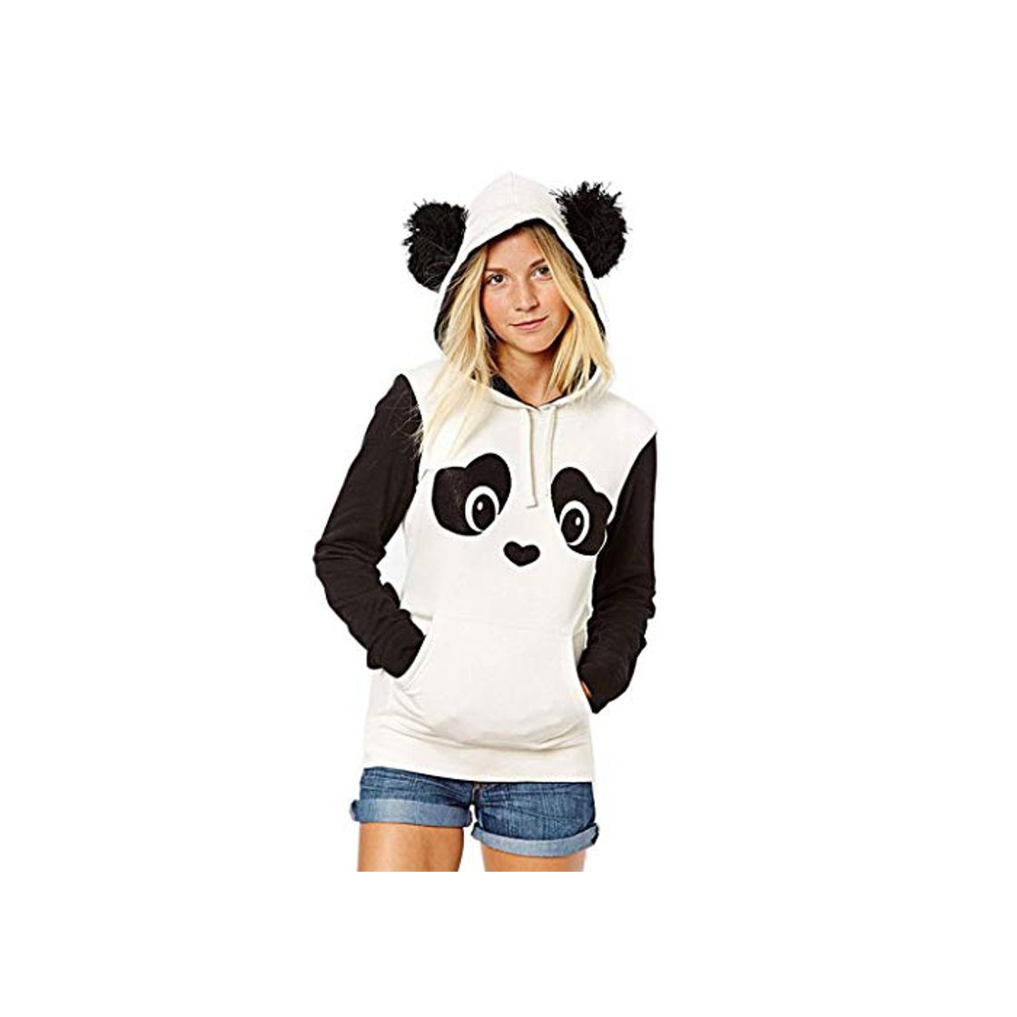 Products Overdose Sudadera con Capucha para Mujer Panda Pocket con Mejor Venta Sudadera con Capucha Linda con Capucha Tops Blusa SeñOra Arriba