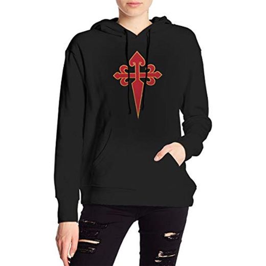 Cross of Saint James Printed Women's Hoodies Sweatshirt Hood with Pockets Hooded Sweatshirt Medium Thickness