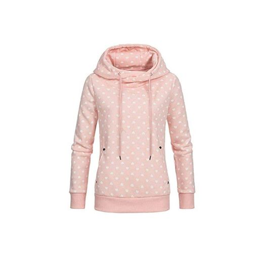 Abrigo De Invierno con Capucha De Las Mujeres Patchwork Chaqueta con Cremallera De Lana Caliente Abrigo De AlgodóN con Capucha Casual Outwear Sudadera con Capucha Deportiva riou