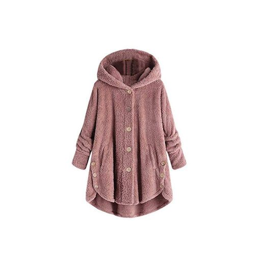 Abrigos Mujer Invierno Talla Grande Sudaderas con Capucha y Bolsillo Casual Cremallera