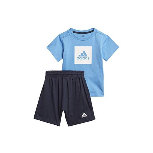 adidas I Logo Sum Set Chándal, Unisex bebé, Top:Lucky Blue