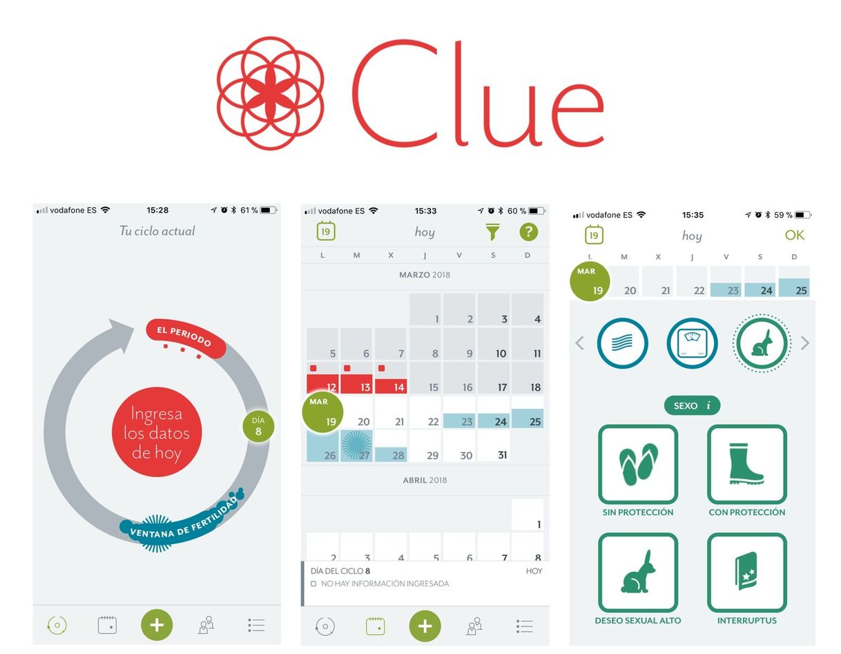 App Clue - Calendario Menstrual y ovulación 