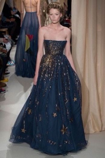 blue and gold gown 