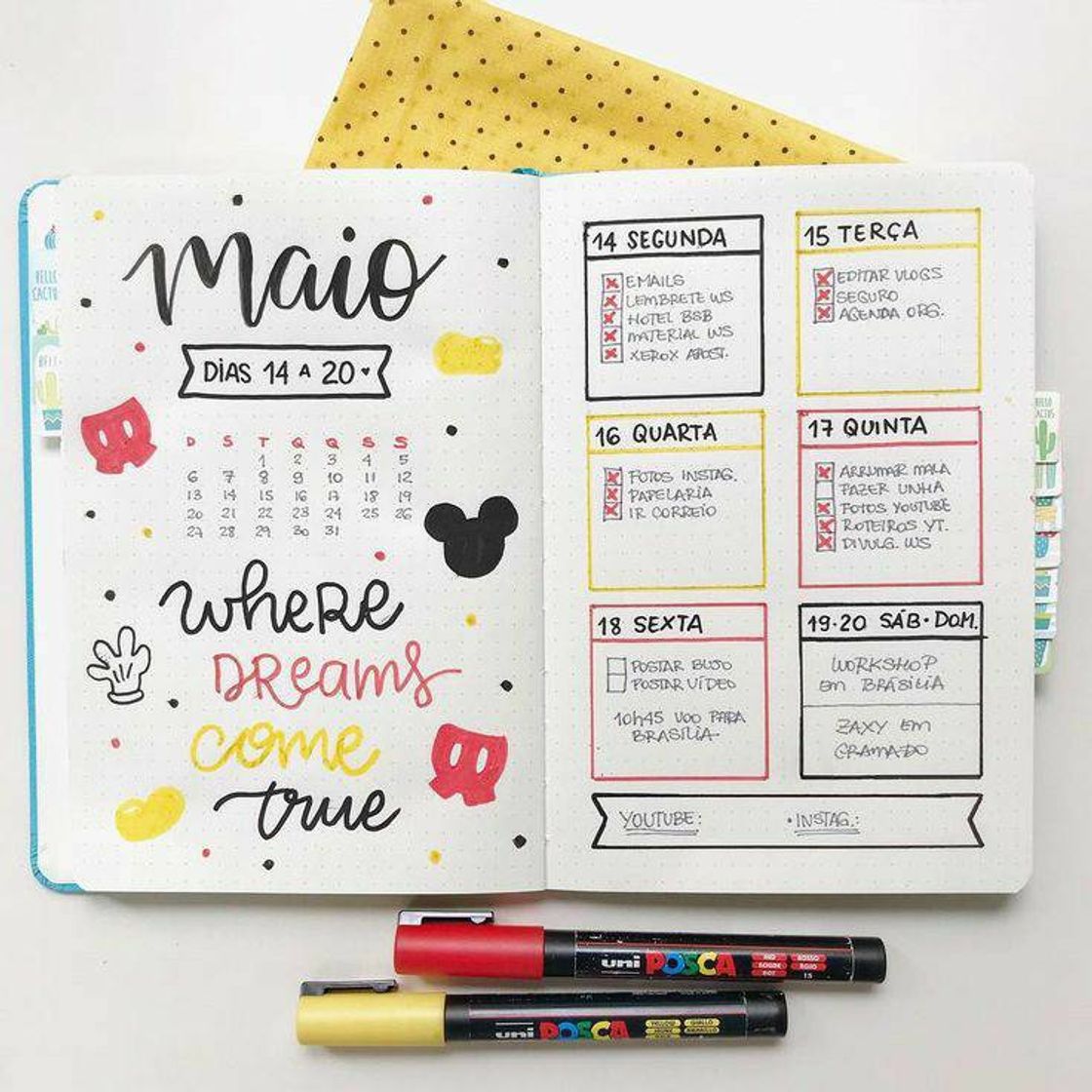 Social Ideias de página para o seu bullet journal 📖