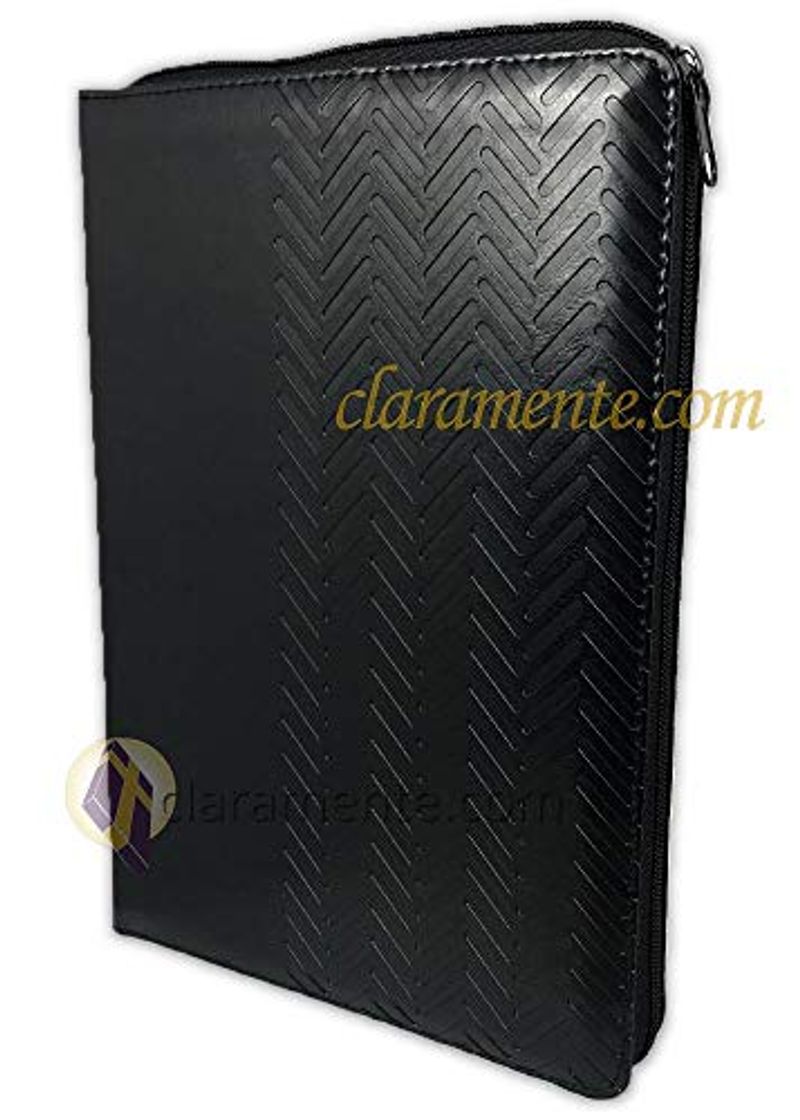 Book Biblia de Promesas / Letra Grande / Negra C. Zipper Index