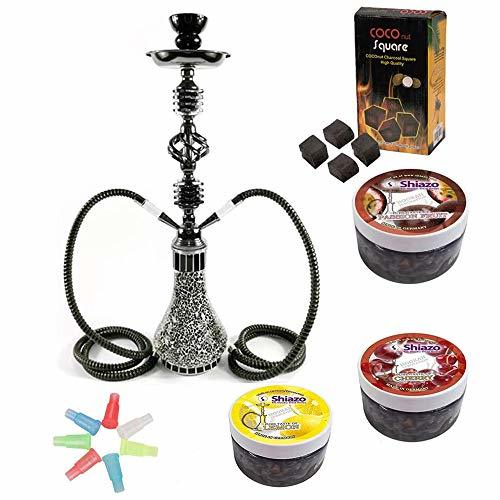 Product Kertou Shisha 55 cm 2 Manguera Hookah Cachimba Narguile agua tubo vidrio