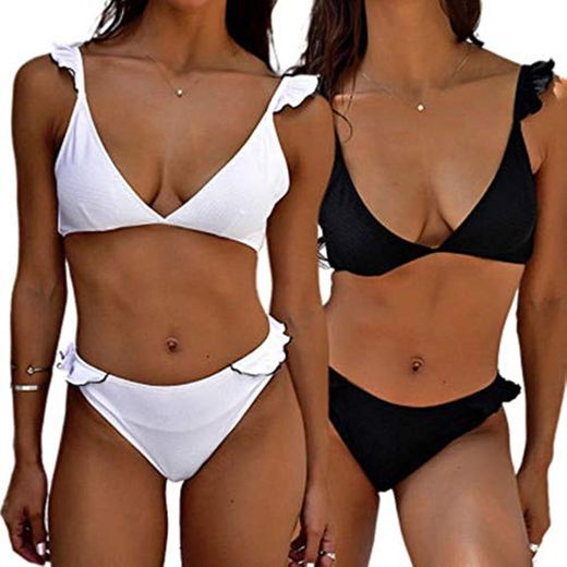 JFHGNJ Nuevo diseño de Traje de baño de Mujer Push Up Bikini