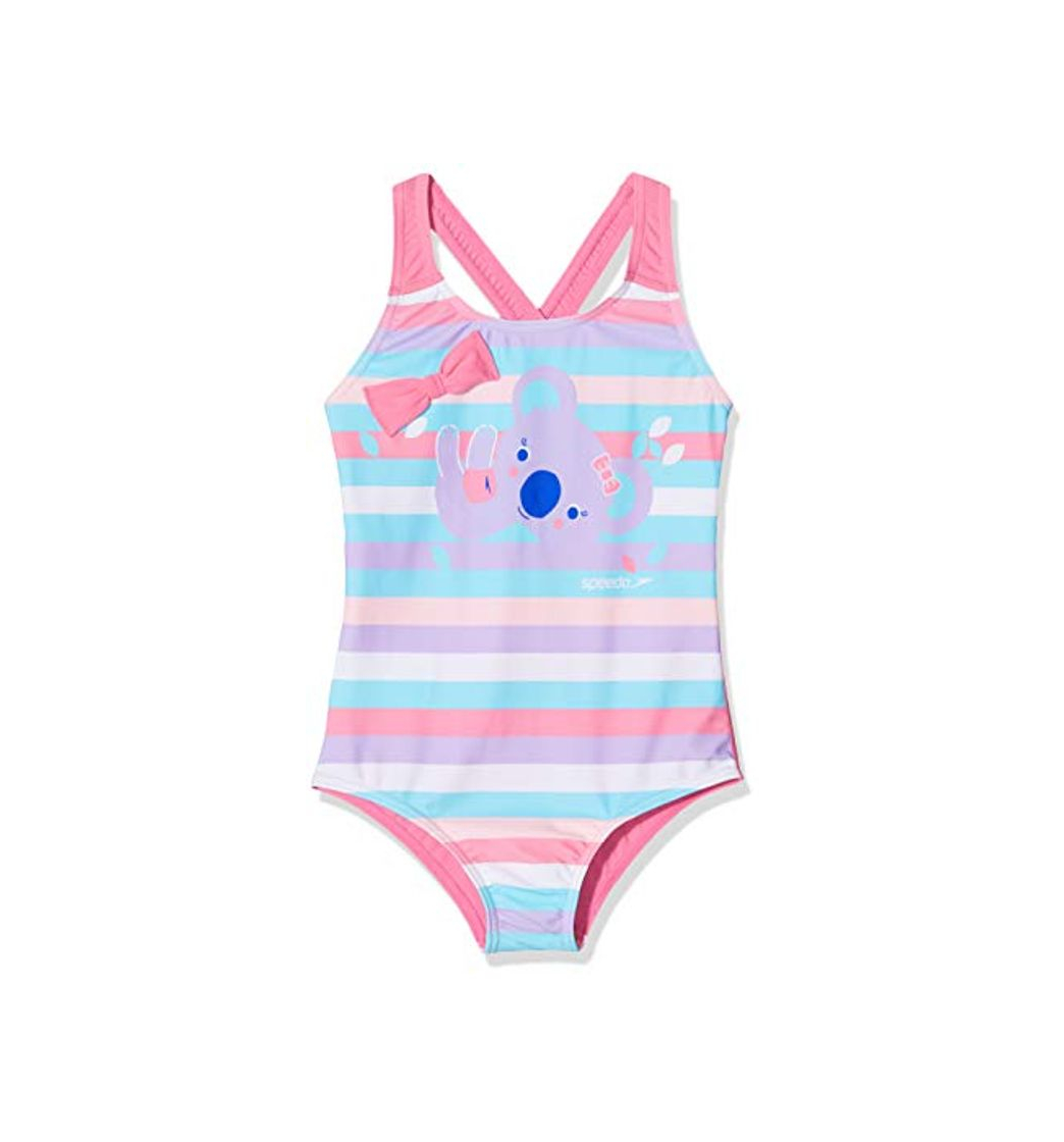 Moda Speedo Crossback con Inserto Digital De Koko El Koala Bañador, Niñas, Hard